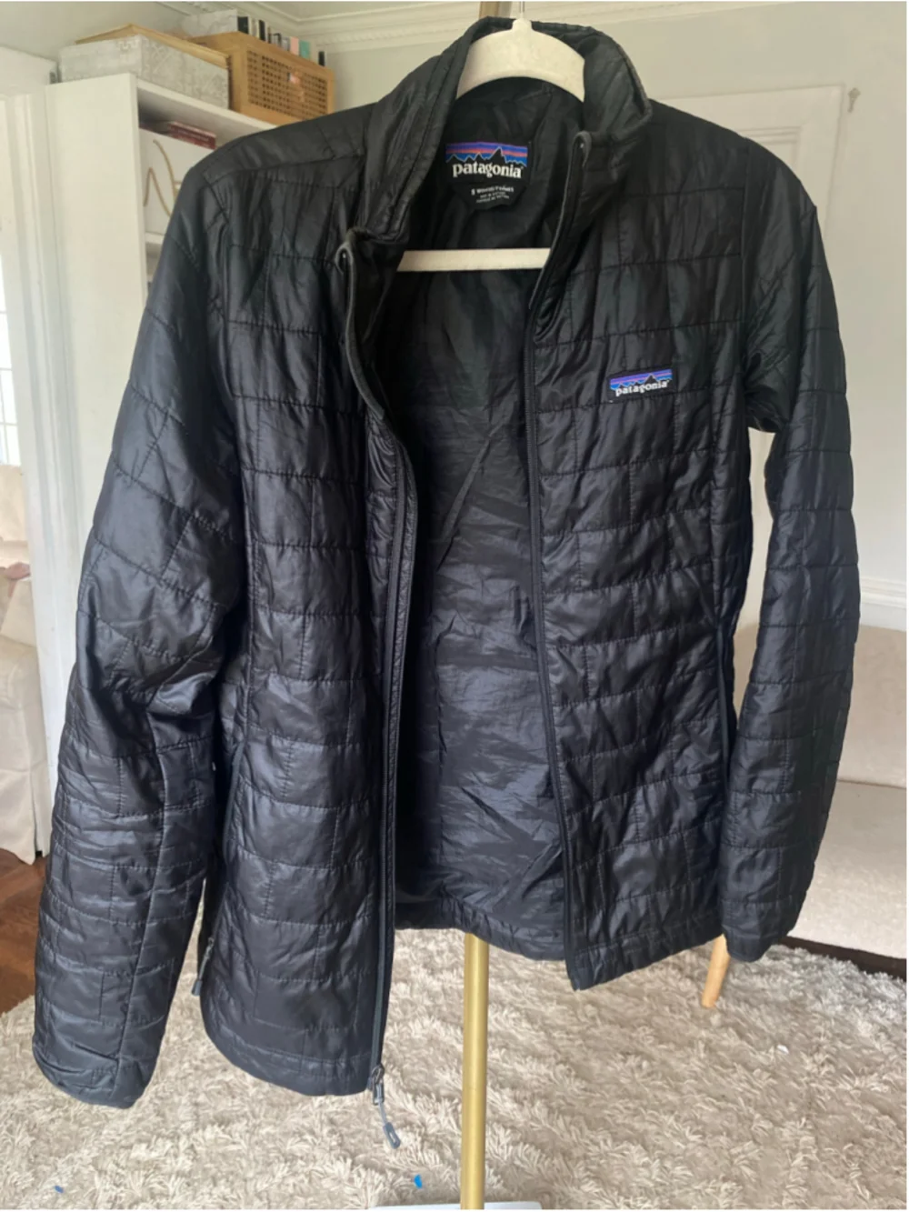 Patagonia Nano Puff Jacket Black Quiet Luxury Quilted Full Zip Gorpcore Hiking